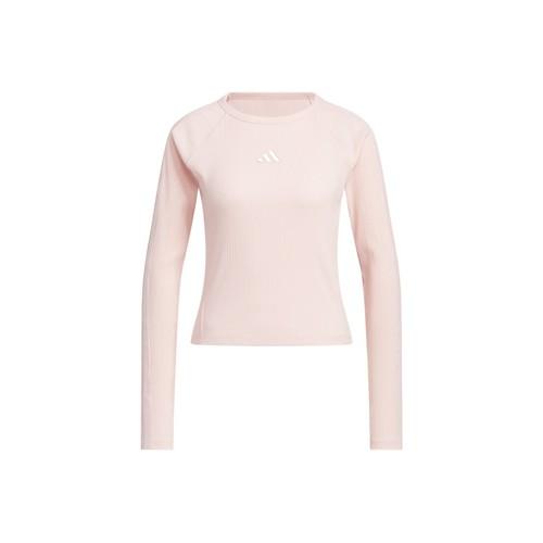 

adidas Women s Slim Fit Long Sleeve Sports Casual T-Shirt - Light Pink L светло-розовый