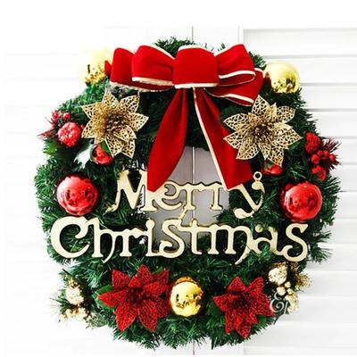 30CM Dekoracja Świąteczna Girlanda Dekoracja Okna Drzwi Wejściowych Wieniec Świąteczny Zawieszka Ornament Navidad Nowy Rok Materiały na Imprezę