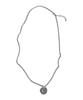 Sk8Er Rock Button Antique Silver Steel Necklace