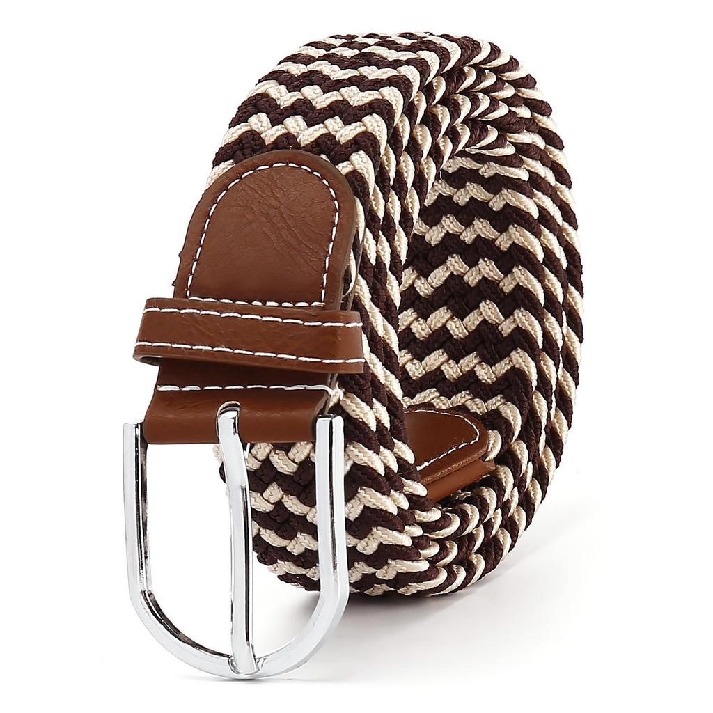 New Elastic Braided Cotton Belt with Alloy Pin Buckle - Versatile for Children's Wear