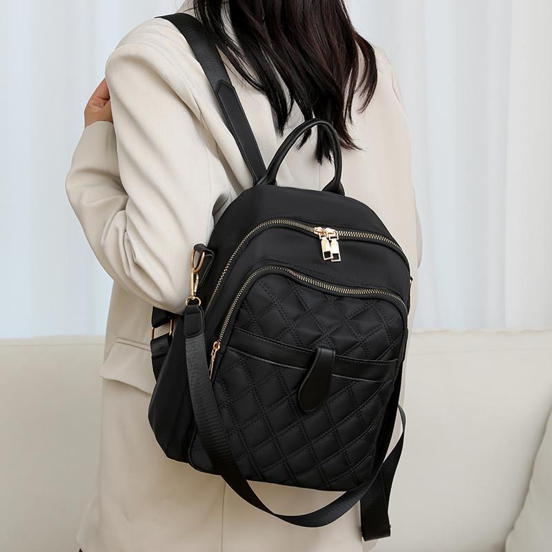 Ielgy Oxford Cloth Backpack Diamond Embroidery Thread Ladies Backpack Korean Version All-Match Large Capacity