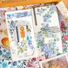 100 pcs Vintage Flowers pattern material paper DIY Decoration Scrapbook background paper for Junk Journal craft paper