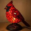 Home Stained Glass Birds On Branch Desktop Ornaments Red Brid Art Night Light Ornaments Bird Series Decoration