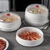 Microwave Steamer with Lid and Tray Kitchen Vegetable Steamer Kitchen Cookware for Heating Meals Pasta Dumpling Meat Bacon Corn