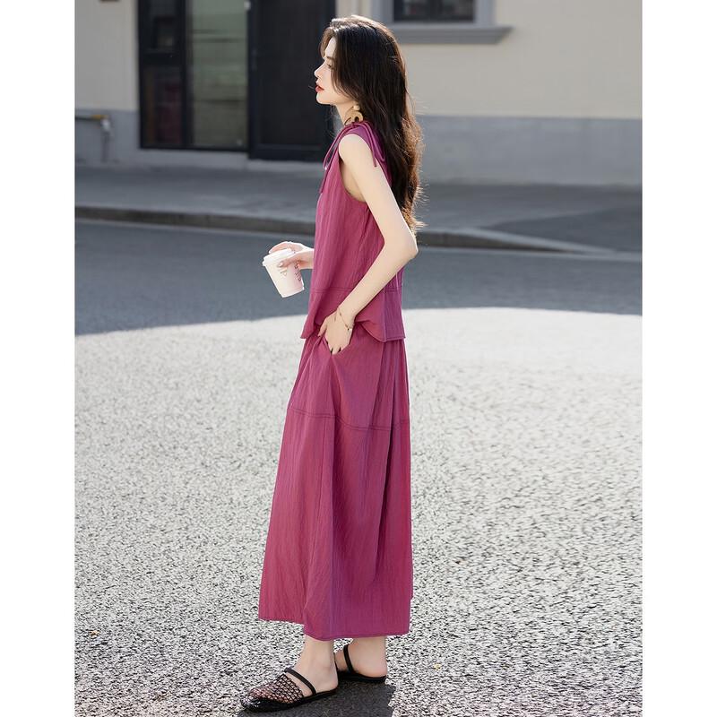 Demana Elegant Summer Round Neck Top & Skirt Set