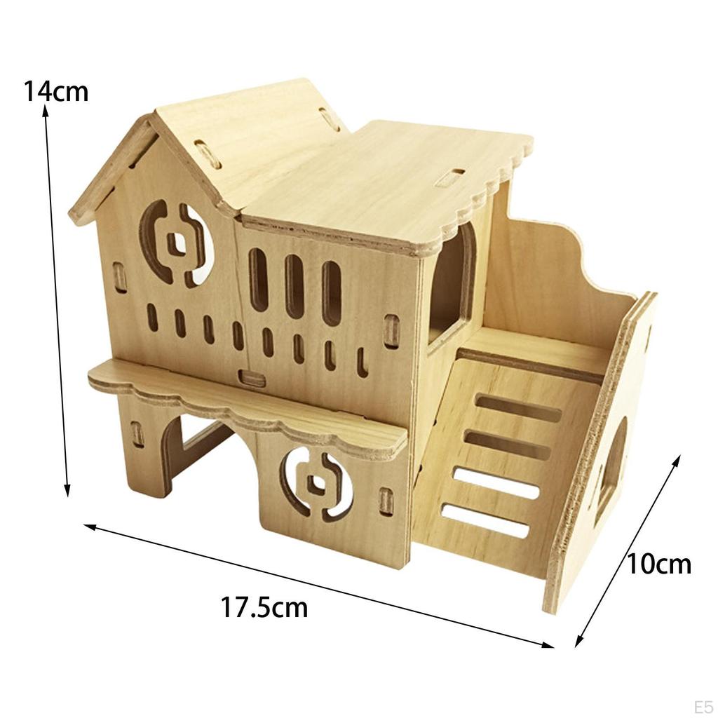 Comfy Hamster Haven: Wooden Hideout for Small Animals