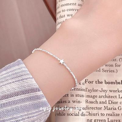 Cuiyan S925 Silver Star Bracelet - Women's Simple Versatile Hand Jewelry