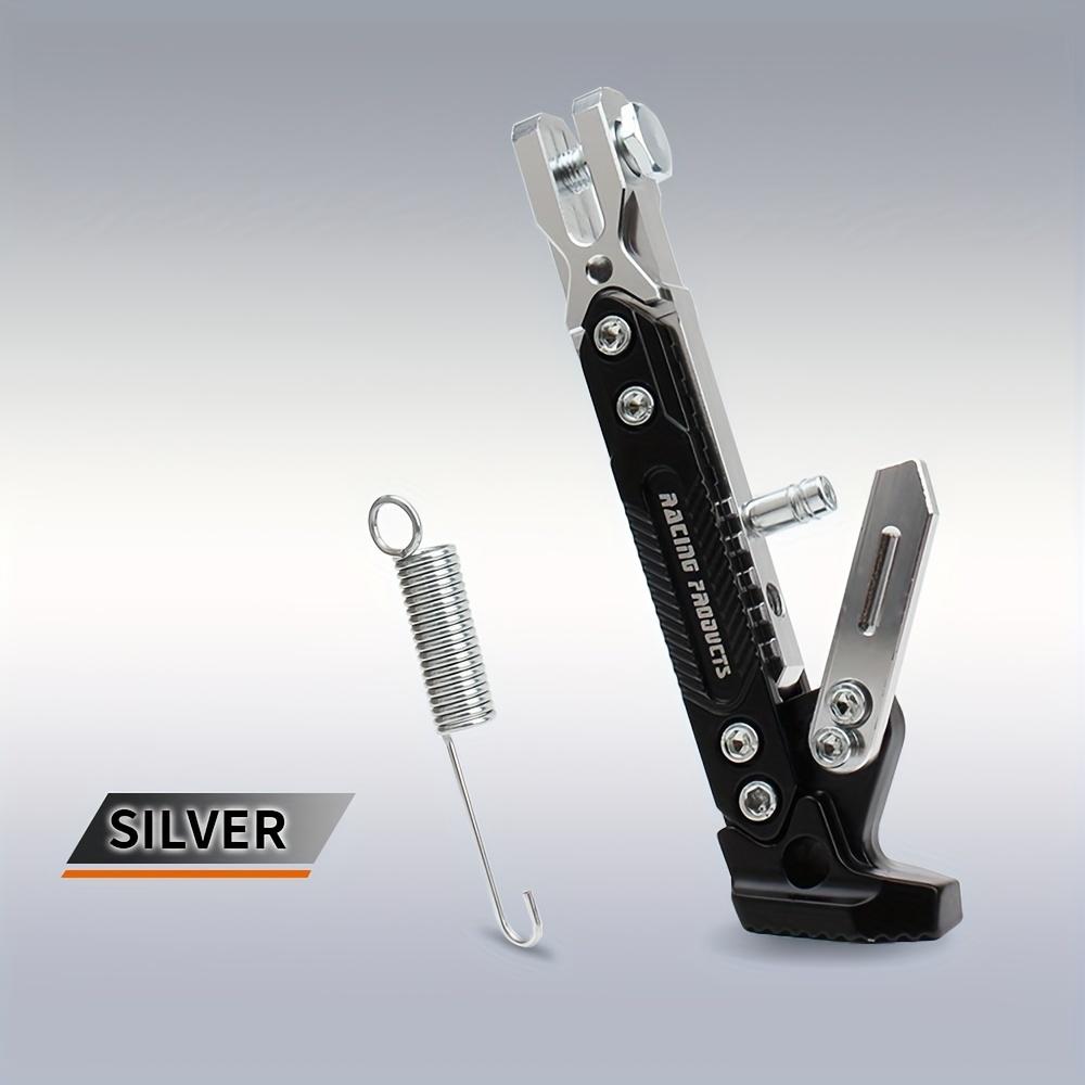 

1pc Adjustable Parking Tripod Foot Brace - Robust Support With Anti-Skid Surface And Customizable Height - Durable CNC Aluminum Alloy Construction