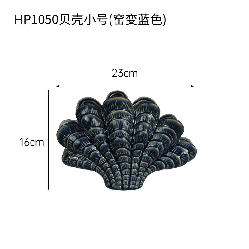 

Ceramic Shell Vase Glazed Colored Flower Pot Flower Vase Flowerpot Bivalve Shell Terrarium Home Decoration Accessories