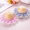 Adjustable Pet Straw Hat Sun Protection Pet Sunshade Hat Fashion Pet Sun Cap  Walking Hiking