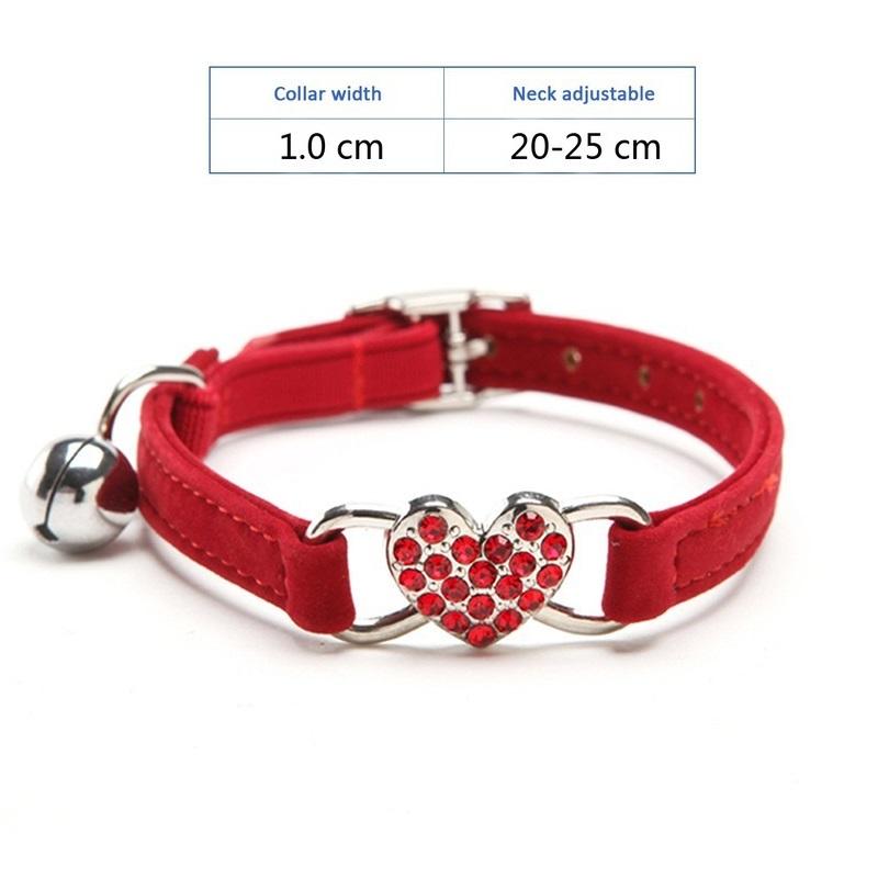 Cat Collar with Bell Necklace for Cat Strap Kitten Collar Breakaway Dog Collar Anti-strangling Armrests for Cat Necklace MBO05