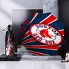 Red Sox Emblem Umbrella Folding umbrella, automatic umbrella 8-Frame for Travel, camping Use Gift for Halloween Christmas