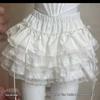 Sweet White Puffy Lace Ballet Skirt - Petite, High Waist, Elastic Waistband