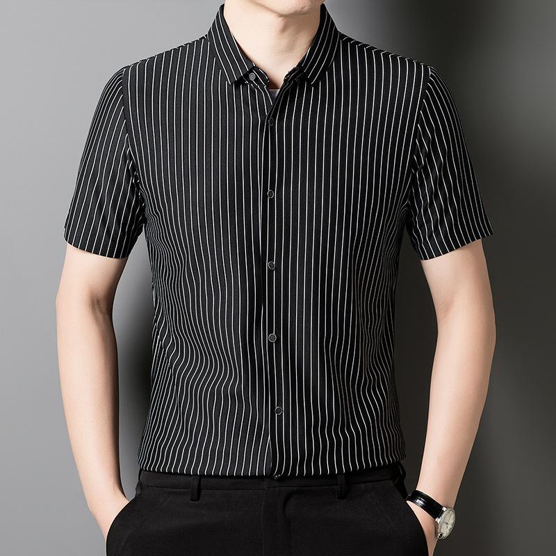 Summer Collar Seamless POLO Light Business Fashion T-shirt Ice Silk Shirt POLO