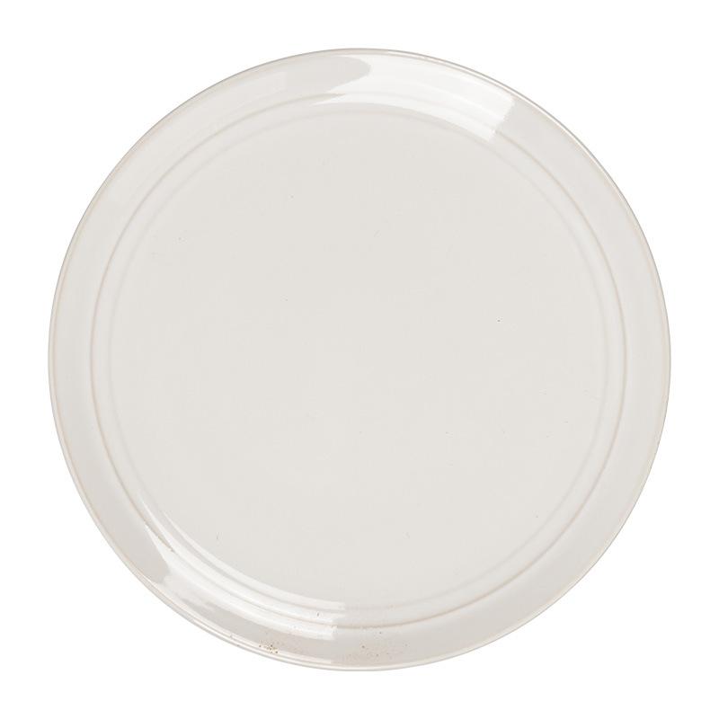 Premium Bone Saucer Pure White Ceramic Saucer Tableware Round Vegetable Saucer Home Restaurant Dessert Saucer Cold Dish