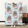 Throw Flannel Fluffy Cute Soft O-Opanchu Blanket Warm Skin-Friendly Bunny Cartoon Throw Usagi For Sofa Bed Office Nap Winter