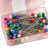 Sewing Pins 100 Piece 1.5in Pearlized Ball Head Quilting Straight Pins for Dressmaker DIY Crafts Jewelry Decoration Handmade