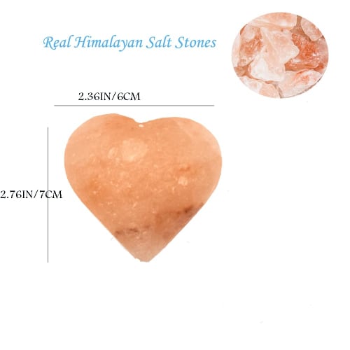 Windfulogo 2-Piece Heart-Shaped Himalayan Salt Massage Stone Cold Rock Kit for Facial Spa