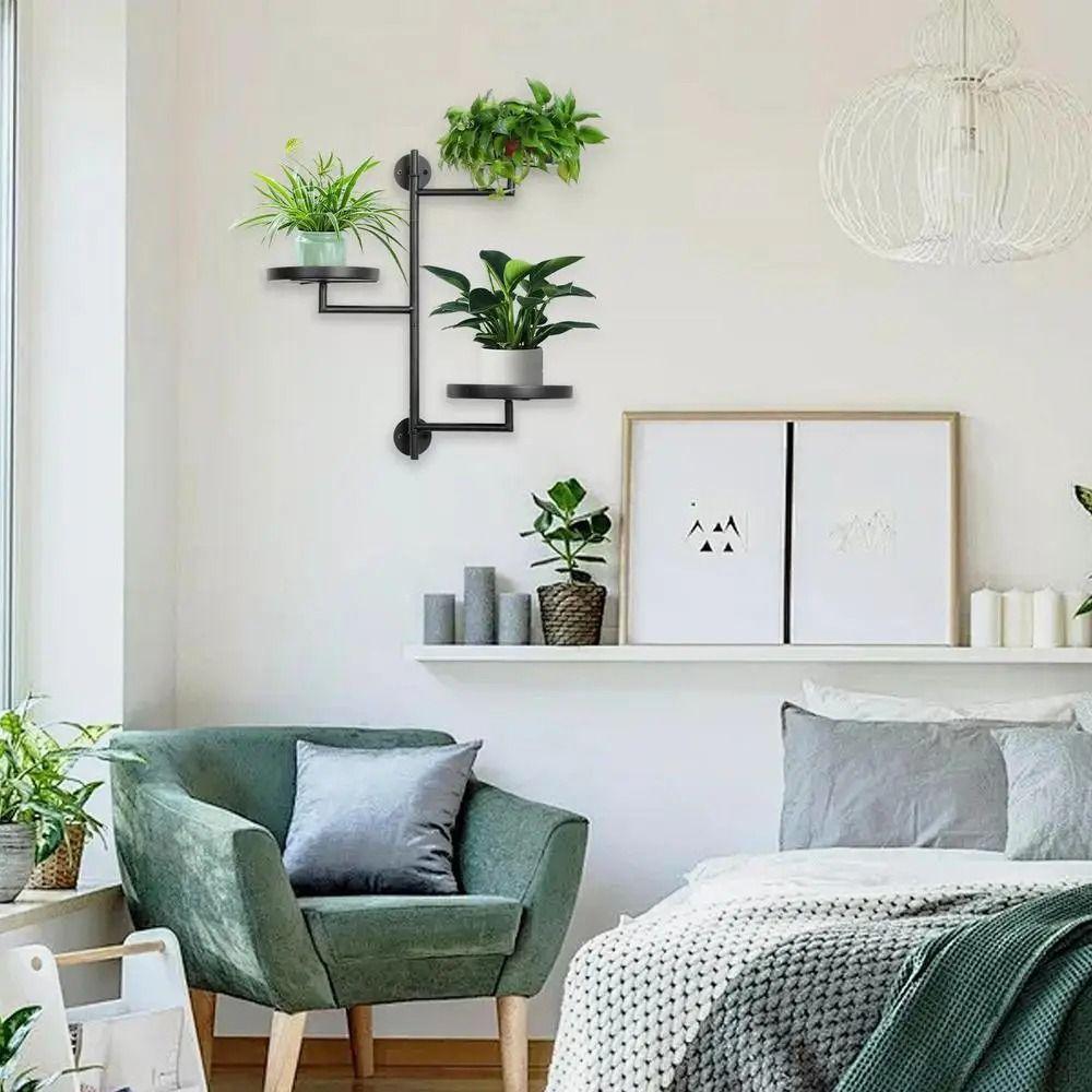 

Green Plant Potted Rotating window plant stand Creative Metal plant frame Home Style-A