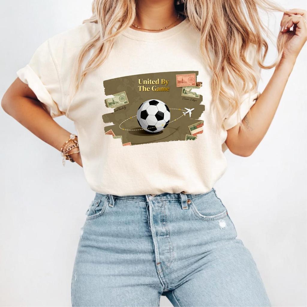 United By The Game Soccer T-Shirt and kids tshirt – Unisex Relaxed Fit DTF Print