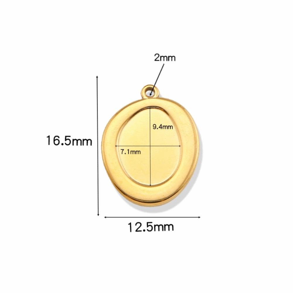 

5Pcs Stainless Steel Cabochon Pendant Base Irregular DIY Charm Pendant Trays Heart Shape Blank Cabochon Base