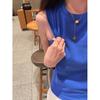 White Bruce Blue I-shaped Suspender Women's Summer Wear Cotton Covering Breasts Inside Bottom Top Temperament Vest