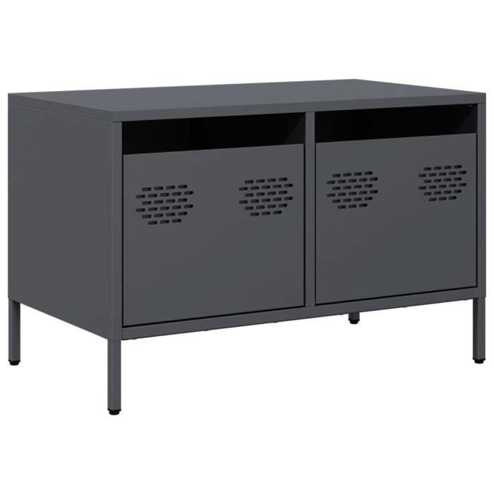 VidaXL Meuble TV anthracite 68x39x43,5 cm acier laminé à froid, support TV, buffet TV, armoire hifi, banc TV, armoire en 851234