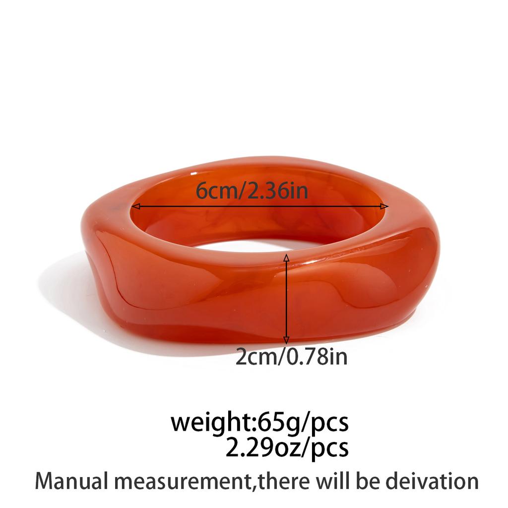 Mote Vintage Gjennomsiktig Resin Chunky Armbånd Geometrisk Uregelmessig Elastisk Bredt Armbånd Armbånd for Kvinner Menn Luksuriøse Estetiske Smykketilbehør