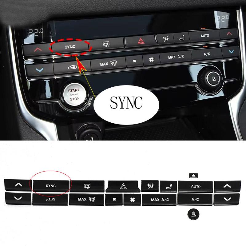 For Jaguar XE XEL XF XFL F-PACE 2015-2020 Car Central Control Air Conditioner Button Cover Trim Sticker Car Interior Accessorie