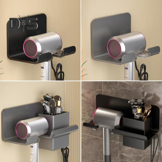 Uchwyt na suszarkę do włosów, ścienny stojak do przechowywania prostownicy do włosów, łatwy montaż, organizer łazienkowy, wieszak druciany do uporządkowanego przechowywania