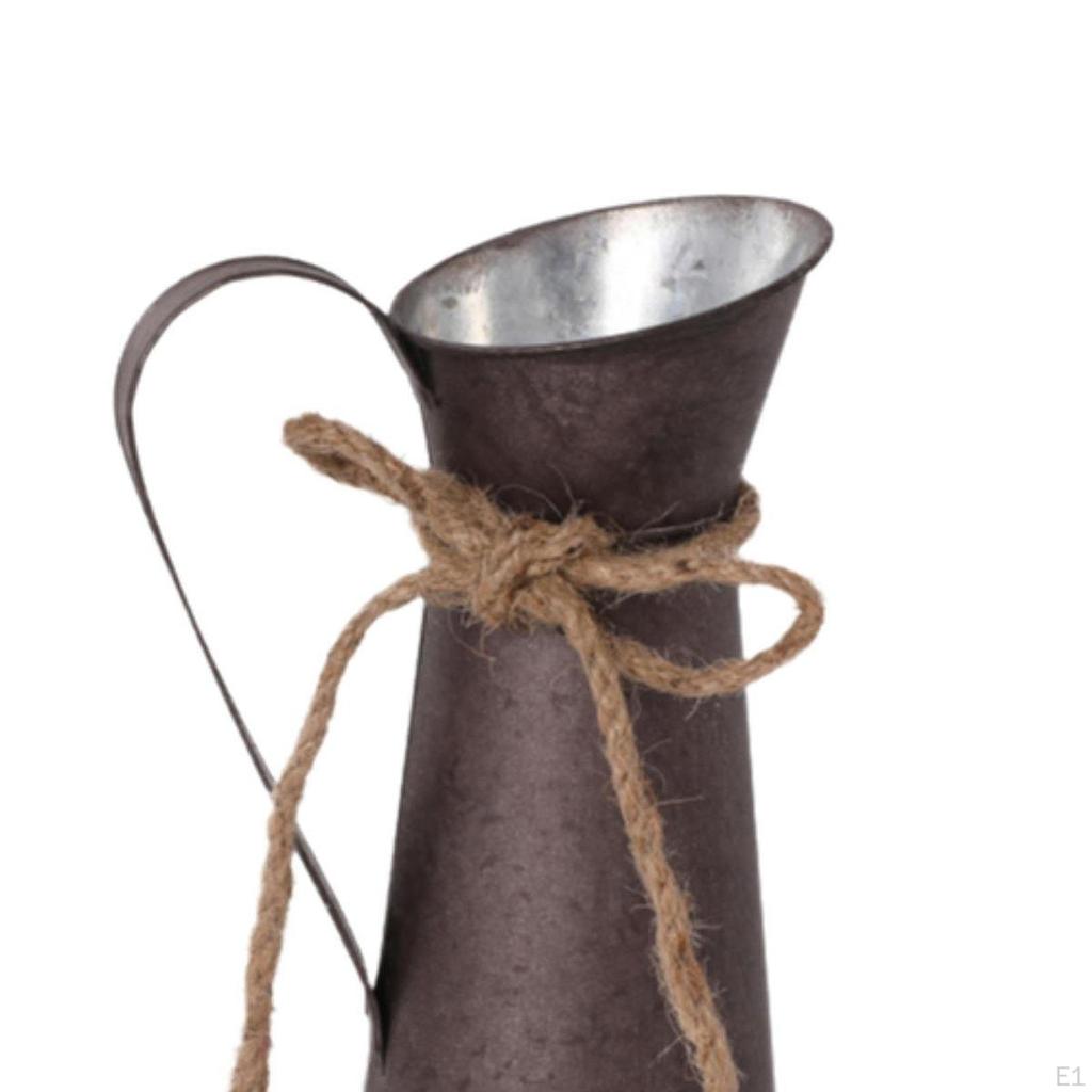 Metal Jug for Flowers Decorative Container Home Garden Wedding