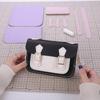 Cambridge DIY Handmade Color Block Woven Shoulder Crossbody Messenger Bag - Women's Trendy New Style