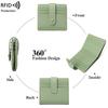 Cross-border RFID Anti-Magnetic Women's PU Wallet - Solid Color, Lightweight, Buckle Closure, Short Coin Purse & Card Holder