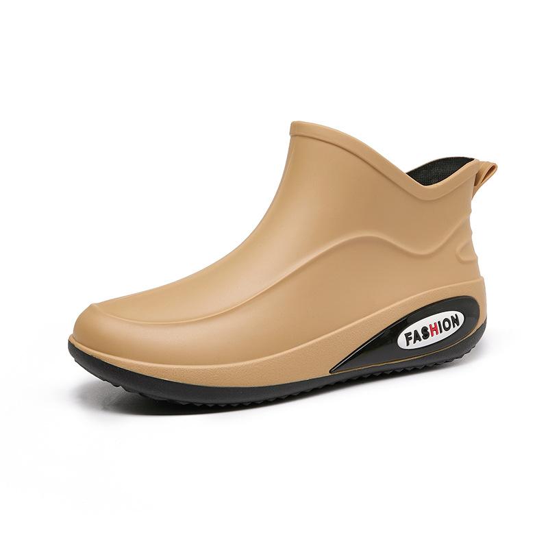 

Короткие дождевые ботинки мужские нескользящие водонепроницаемые ботинки новая мода уличные водные ботинки флисовые дождевые ботинки мужские резиновые ботинки мода 44