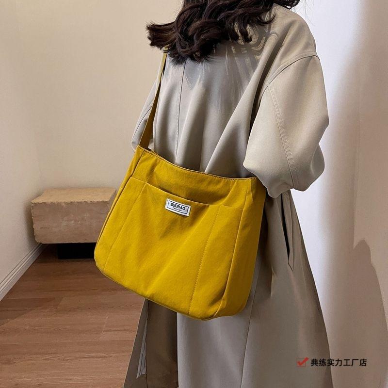 High-value pastoral canvas big bag, popular large-capacity shoulder messenger bag, lazy wind going out backpack