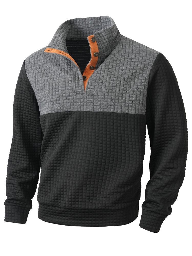 Casual Sports Sprin Autumn Winter Outdoor Splicing Colour Button Sweater Jacket Moisture Wicking Comfortable Fit Skin-friendly Breathable Tops