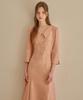 Julie And Kara 26Ss Calla140 Shebigins Atelier Tweed Dress Orange