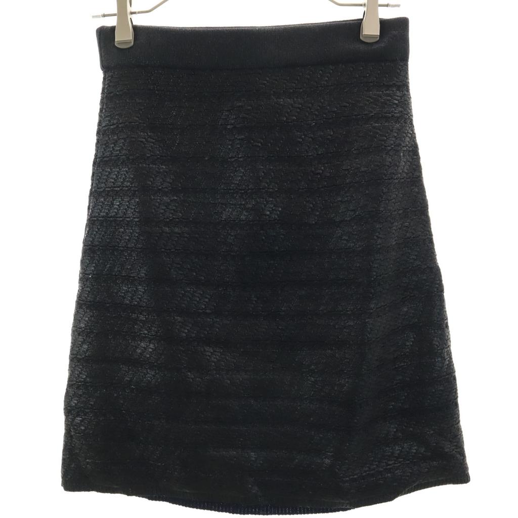 Salvatore Ferragamo made in Italy Coated knit Midi Skirt XS black Women Used