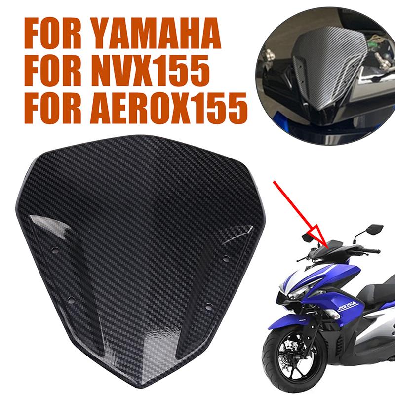 Windscreen Windshield Covers Screen for YAMAHA AEROX155 NVX155 Motorcycle Motorbikes Deflector Accessories Carbon Fiber Look