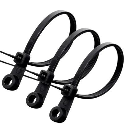 100pcs Nylon Screw Hole Cable Ties Self-Locking Heavy Duty Cable Tie Buckle Reusable Multipurpose Straps Fastening Loop