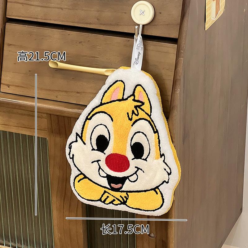 Cartoon embroidery tititicic cute hanging washing hand towel coral fleece hair-free hand towel kitchen rag