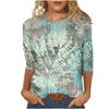 Women's T-shirt 3d Print Vintage Floral Print Casual Long Sleeve Round Neck Regular Tops Daily Print Pink, Spring and Autumn