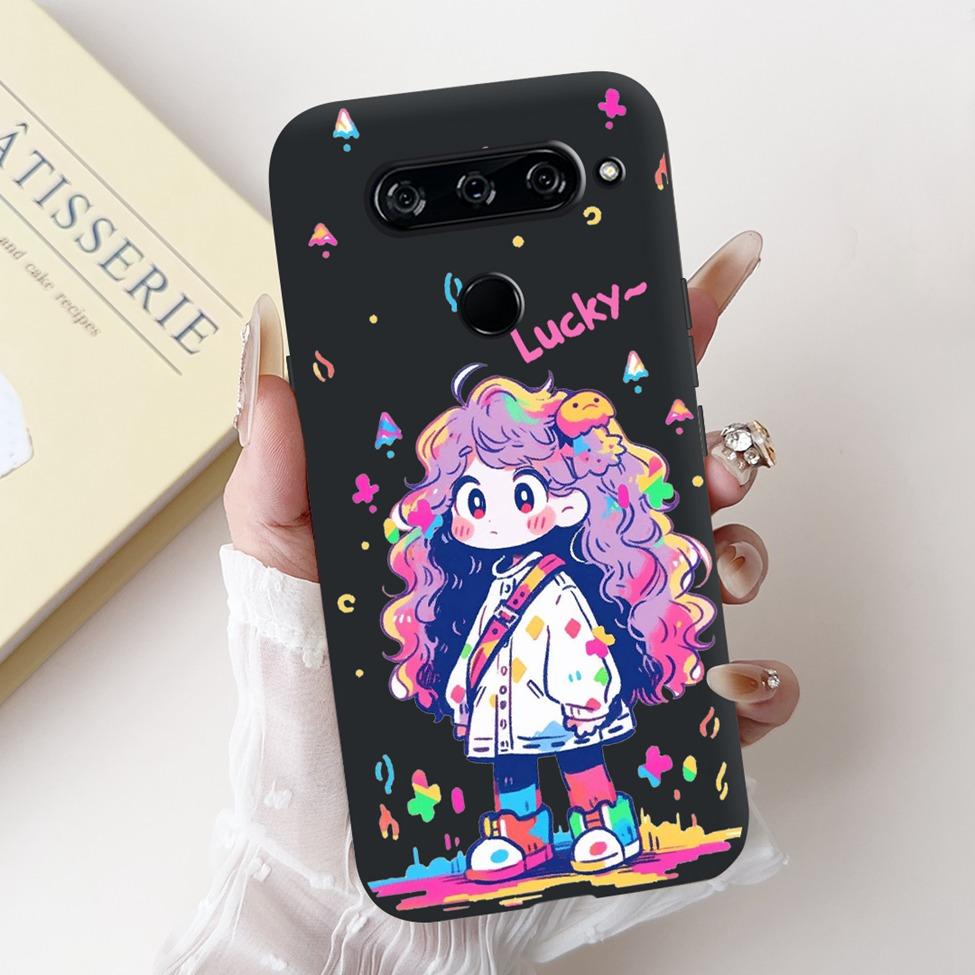 For LG V40 V50 ThinQ Case V50S ThinQ Cute Cartoon Cat Luxury Cool Shockproof Silicone Back Cover For LG V50S ThinQ 5G Phone Case