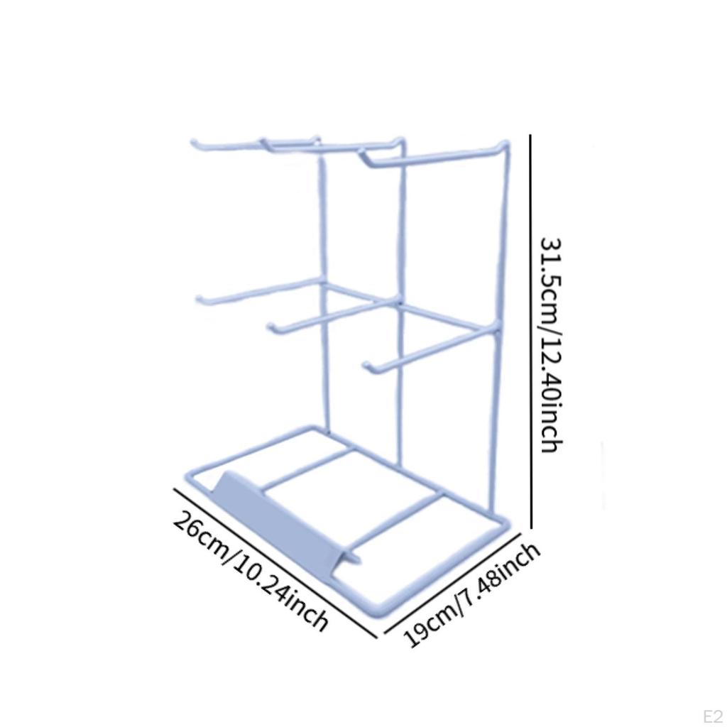 Bijoux Schmuckständer auf 2 Ebenen mit 6 Ohrring-Aufbewahrungshaken zur Organisation von Haarsträhnen