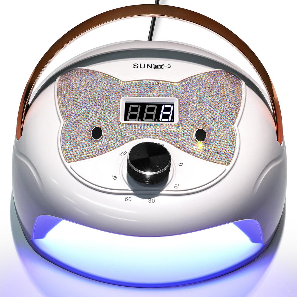 New 45 LED Nail Lamp Professional Gel Nail UV Light Dryer with knob 4 timer LCD display Quick Curing Gel Nail Lamp Salon Tool