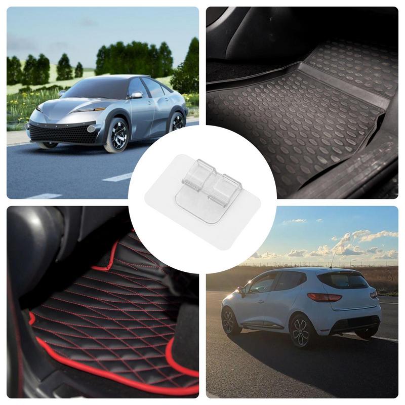 Car Floor Mat Clips Self Adhesive Invisible Non-Slip Carpet Clips Universal Mat Fasteners For Prevent Displacement Portable