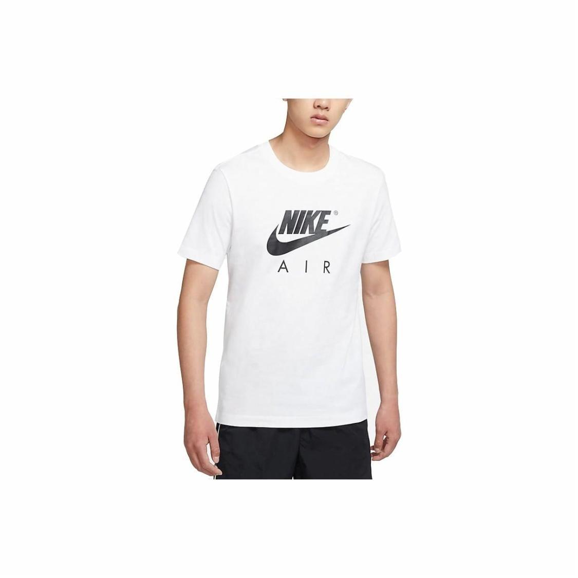 Nike large logo printed American-style short-sleeve T-shirt for men white S