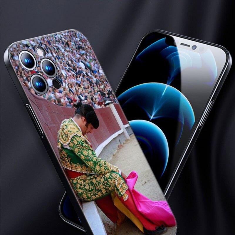 Spansk Matador Mobilskal För Apple iPhone 13 12 Mini 11 Pro XS Max X XR 8 7 6S 6 Plus SE 2020 5S 5 Mjukt TPU Svart Skydd