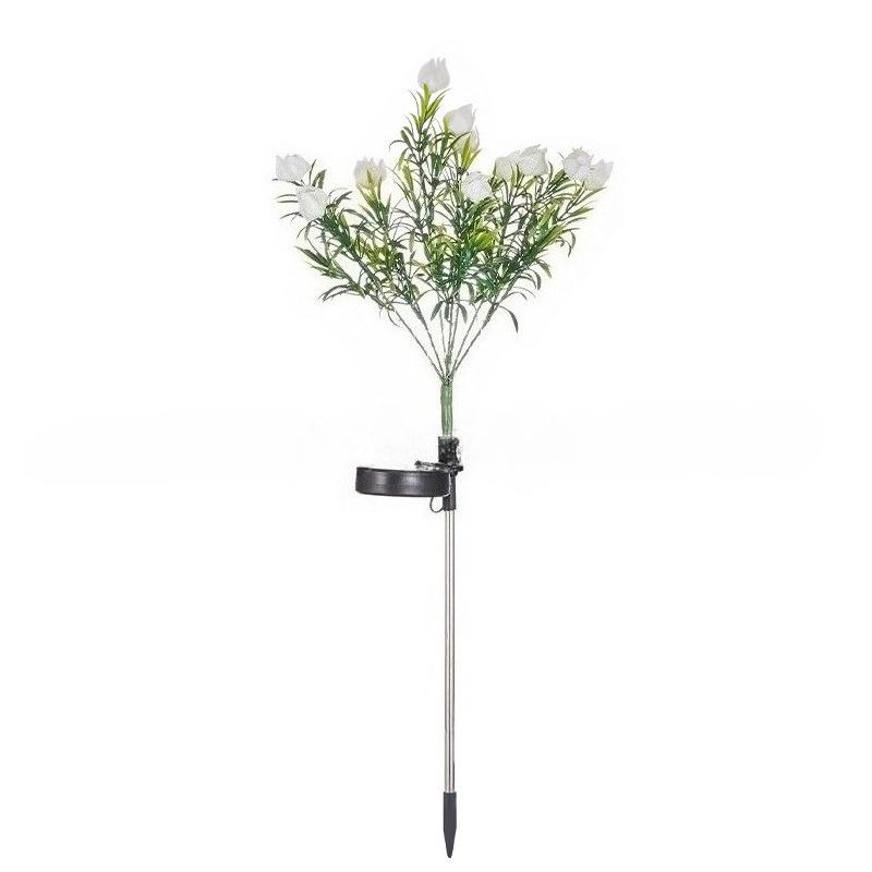 Solar Powered Gardenia Fairy Lights Outdoor Waterproof LED Simulation Flower String Lights for Patio Lawn Decoration Ambiance