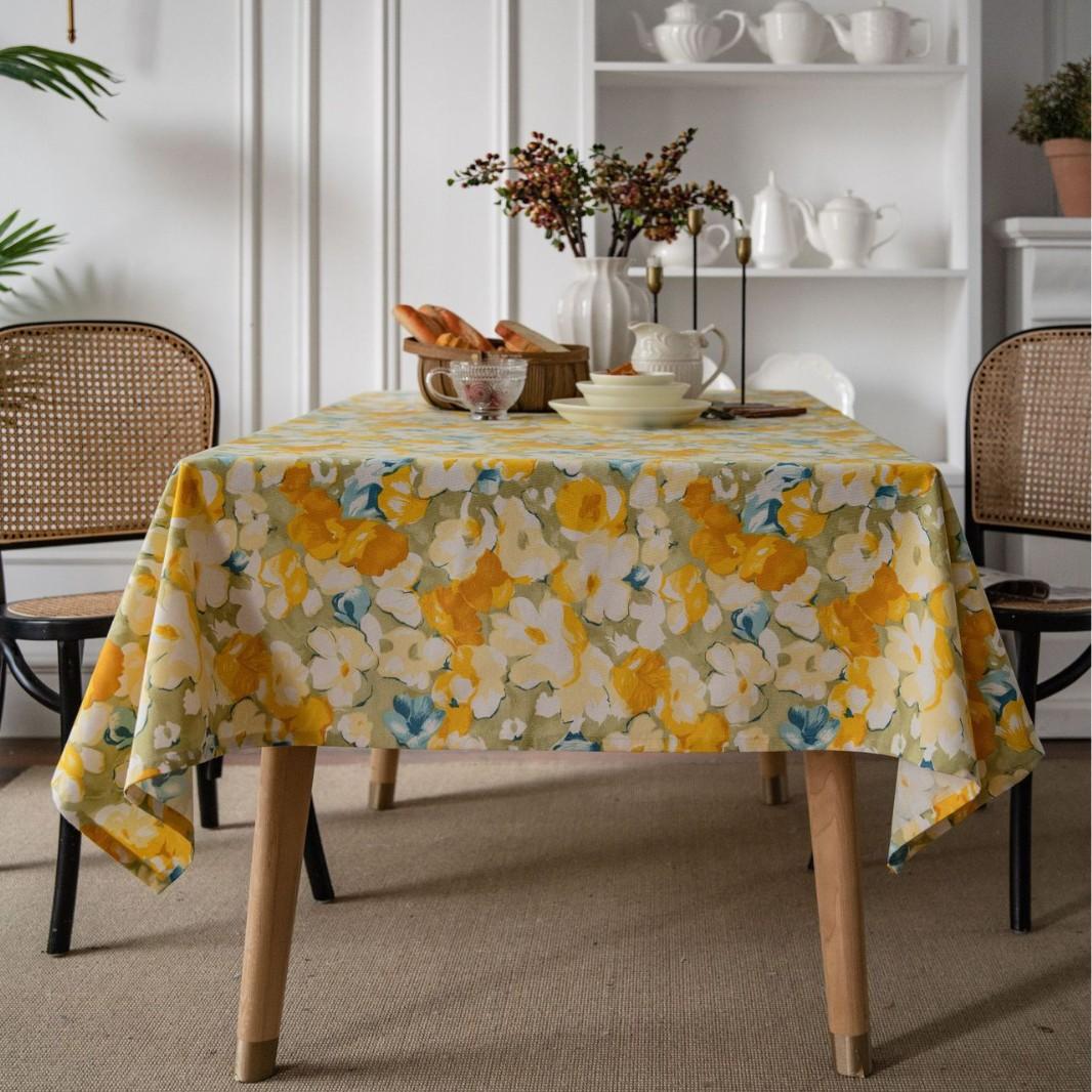 

Tablecloth Geometric Triangle Printing Gray Bottom Cotton and Linen Rectangular Dining Table Cloth Coffee Table Cover Cloth 100*140